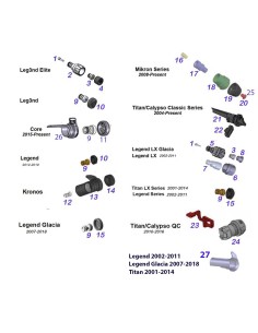 Aqualung partes Dial de ajuste