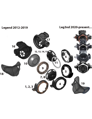 Aqualung 2nd stage Legend parts