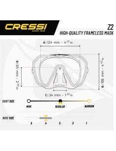 Cressi Máscara Z2 Azul 2