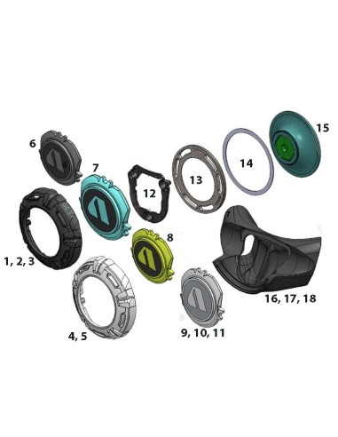 Apeks XL4 & OCEA Front Cover parts