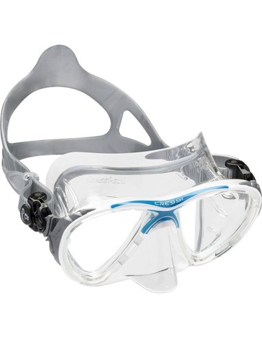 Cressi Sub Big Eyes Evolution CRYSTAL Silicone 2 Lens Scuba Diving Mask Blue