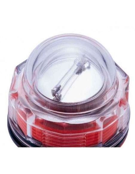 Handy strobe with back up LED