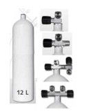 Botella Acero 12 litros base plana